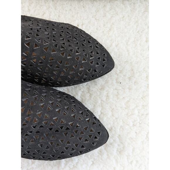 Qupid Shoes Women 7M Black Berta Slip On Summer Classic Loafers Open weave - Picture 7 of 7